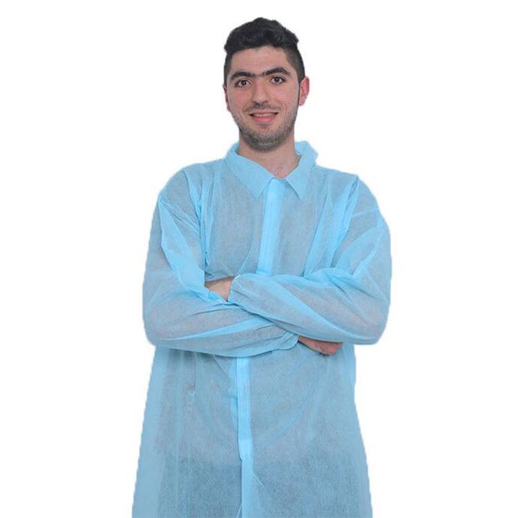 מעיל מעבדה חד פעמי נושם עם סקוטש